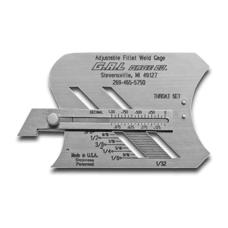 GAL GAGE Adjustable Fillet Weld Gauge